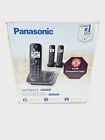 Panasonic Cordless Phone System Answering Machine Call Block 3 Handsets Black