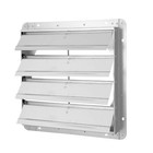 2-pack 18-inch Square Automatic Gravity Shutter Louver Vent Silver