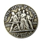 Half Dollar The Birth Of Virginia Coin Stunning Antique U s  Silver Coins
