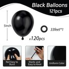 Awenztech 120pcs 5 Inch Black Balloons  Small Latex 5 Inches  
