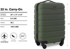 22  Hardside Spinner Carry-on Luggage  Olive