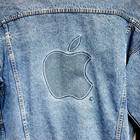Rare Vintage Iconic Apple Computer Denim Jean Jacket Coat Lisa Macintosh Large