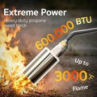 High Output Propane Weed Torch 600000 Btu Long Arm Garden Ice Snow Melt Tool