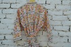 Bird Kimono Nightwear Intimates Cotton Hand Block Printed Kimono Dress