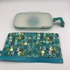 2 Vintage Baby Wipes Travel Cases  Container Box  Clear Colors Huggies
