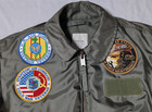 Vtg Us Air Force Cwu-45 p Men Medium Flyers Jacket Vietnam Cold War Vet Patches