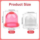 8pcs Primer Bulbs  Red   Transparent 2 Sizes Fuel Primer Bulb Replacement Carbur