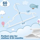 Goodtou Baby Hangers 60pack White Clothes Bulk 60pack  