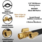 150ft Expandable Garden Hose Heavy Duty Brass Fittings Shut Off Valve
