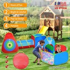 Portable 5 In 1 Crawl House Tunnel Kids Intdoor Toddler Play Tent Ball Pit Toy