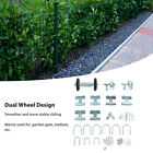 Rolling Gate Hardware Kit For Chain Link Sliding Gates 6  Wheel  Latch  Brackets