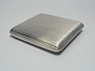 Art Nouveau Vienna Ribbed Sterling Silver Cigarette Case Jc Klinkosch For G a s