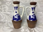 Vintage Blue Willow Oil And Vinegar Cruet Set
