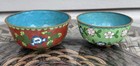 Chinese Cloisonn   Bowls Set Of 2 Floral Pattern Vintage antique
