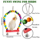 Bird Parakeet Cockatiel Toys  Esrise Birds Cage Accessories Swing Climbing La   