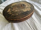 Antique Wooden Block Hat Brim Mold Millinery Form  14- X 15  Oval X 2 1 2    H
