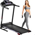 Black - Serenelife Electric Folding Treadmill Exercise Machine