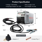 Mig Welder Gasless Flux Core 120v Igbt Welding Machine W earth Clamp welding Gun