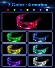 Niucoo Led Visor Light Up Glasses - 7 Colors  4 Modes - Futuristic Goggles
