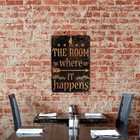 Vintage Metal Tin Sign The Room Where It Happens Hamilton Musical Fan Wall Decor