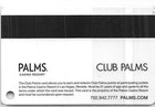 Palms Casino - Las Vegas  Nv - 15th Issue Slot Card  Rev Palms Logo Left sticker