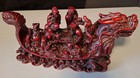 Vintage Chinese Feng Shui Sculpture 8 Immortals Dragon Boat Good Luck 