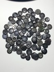 81 Assirted Vintage Black Plastic Buttons 4 Sew Holes 1 2  To 5 8  B505