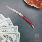 New Spanish Style Mini Knife  3 Inches  Folding Herb Knife With Red Wood Handle