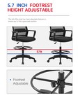 Drafting Chair Tall Office Chair Adjustable Height With Lumbar Support Arms Foot