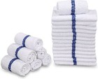 120 Pieces  Blue Striped Bar Mops Bar Towels 16x19 Inches 30oz For Quick Cleanup