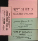 1890 Easton Pa Small Print Ads Lot Printer Florist Novelties Clothing