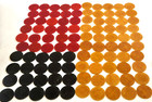 Lot Of 100 Bakelite   Catalin Poker Chips  Butterscotch Red   Green Swirl  1 5 