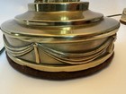 Pair Vintage Stiffel Brass Table Lamps Neoclassical Empire Burgundy Columns 33   