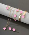 Pink   Goldtoned 5pc Kids Fashion Jewelry Set