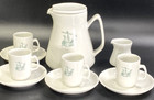 Very Cool Vintage Porsgrund Norway Demitasse Set Viking Ships   Sea Serpents