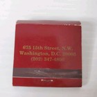 Old Ebbitt Grill Matchbook Washington D c  Vintage Restaurant Unstruck Matches 