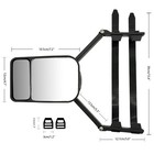 2x Universal Clip-on Towing Mirror For Trailer Safe Hauling Adjustable Extension