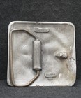 We05133 Very Cool Vintage 1970s Square Shape Fashion Artwork Unisex Belt Buckle