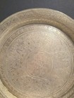 Vintage Indian Brass Benares Tray Hand Engraved Chased Serving Platter 812 11 5 