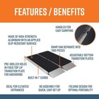 Suitcase 4 Ft  Singlefold Portable Aluminum Wheelchair Ramp With Applied Surface