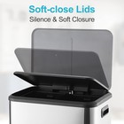 Dual Trash Can Stainless Steel Kitchen Recycling Bin Foot Pedal 2  4gal
