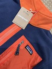 Nwt Patagonia Kids Sz S Microdini Half Zip Pullover Orange Blue Navy 