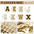 Fanfanwin 105 Pcs Chenille Letter Patches Self Adhesive Brown Gradient Series