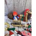 Vintage Lot Of 28 Christmas Tree Ornaments Some Handmade Felt Wood Various Kinds