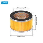 8pcs 3 2x2 Inch Air Compressor Intake Paper Filter Elements Replacement Yellow
