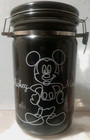 Mickey Mouse Disney Canister Ceramic With Hinged Lid Black And White