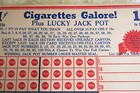 Cigarettes Galore  Push Game  Vintage Punch Card  Brady   Co  Trade Simulator