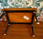 Dollhouse Miniature Vintage Hand Painted Green Floral Dining Table 1 12 Scale