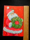 19  Vintage Unused Christmas Greeting Card Lot Pink Santa Claus