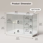47 w Large Display Case With Rgb Lights  Glass Display Cabinet With Glass Doors
